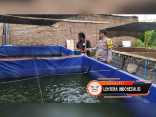 Polres Ngawi Gelorakan Swasembada Pangan, Dampingi Warga Budidaya Ikan Lele