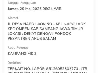PLN Tak Menghiraukan Aduan dan Keselamatan Masyarakat Napo Sampang