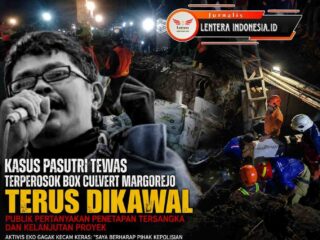 Kasus Pasutri Tewas Terperosok Box Culvert Margorejo Terus Dikawal, Publik Pertanyakan Penetapan Tersangka dan Kelanjutan Proyek