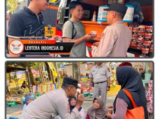 Pojok Kamtibmas Polres Ngawi Hadir di Pasar Krompol Ajak Warga Jaga Kamtibmas