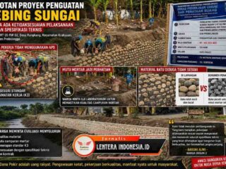 Warga Soroti Pelaksanaan Proyek Penguatan Tebing Sungai di Desa Rangkang