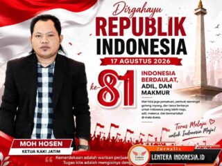 Ketua KAKI Jatim Moh Hosen Dalam HUT RI Ke- 81 Tahun, Ajak Rakyat Jaga Persatuan dan Lawan Korupsi