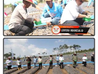 Dukung Swasembada Pangan, Polda Jatim dan Petani Tanam Bawang Putih Serentak