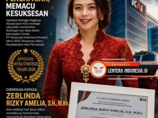 Zerlinda Rizky Amelia Raih KAI Stakeholder Awards 2026, Sukses Dukung Penyelamatan Aset PT KAI
