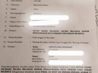 Laporan Dugaan Penyalahgunaan Data Pribadi di Polrestabes Surabaya Disorot, Pelapor Klaim Belum Terima SP2HP