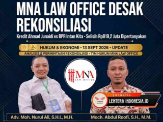MNA Law Office Pertanyakan Perhitungan Kredit Ahmad Junaidi, Selisih Rp819,2 Juta Muncul