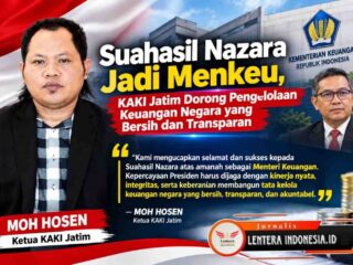 Suahasil Nazara Jadi Menkeu, KAKI Jatim Dorong Pengelolaan Keuangan Negara yang Bersih dan Transparan