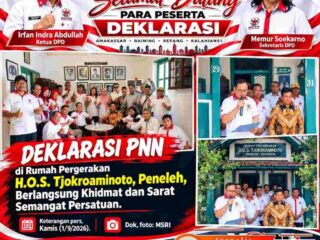 Deklarasi PNN di Rumah Pergerakan H.O.S. Tjokroaminoto, Peneleh, Surabaya Berlangsung Khidmat dan Sarat Semangat Persatuan